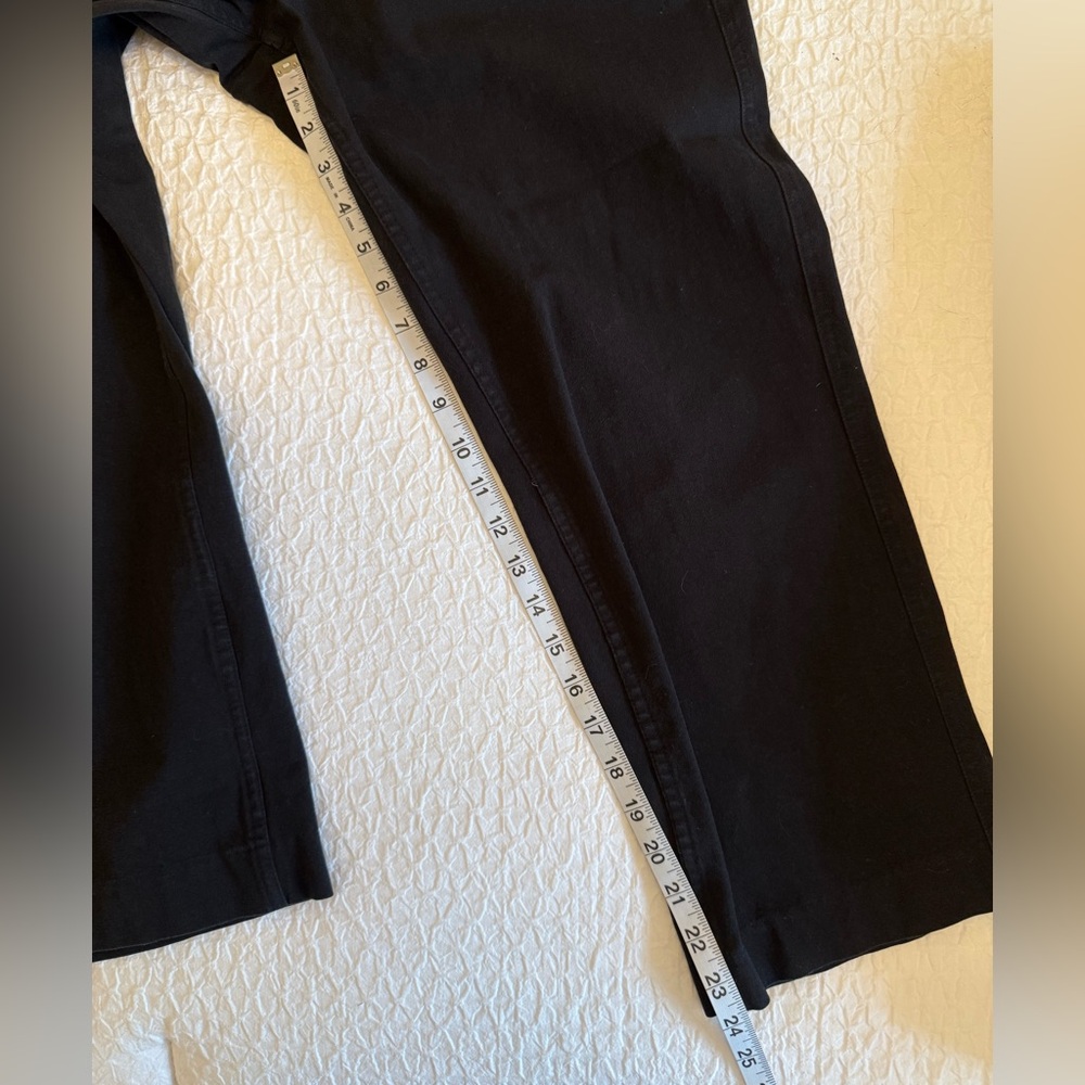 Banana Republic Black Cropped Straight-Leg Pants - Size 14 - Picture 3 of 9